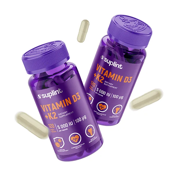 Vitamin D3+K2, 120 capsules - fly d k png