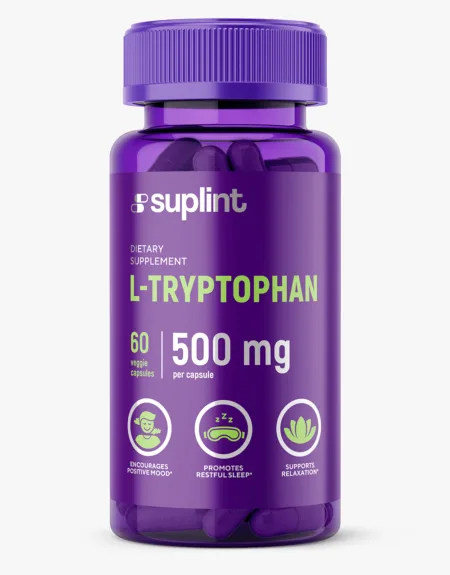 L-tryptophan, 60 capsules - l tryptophan png