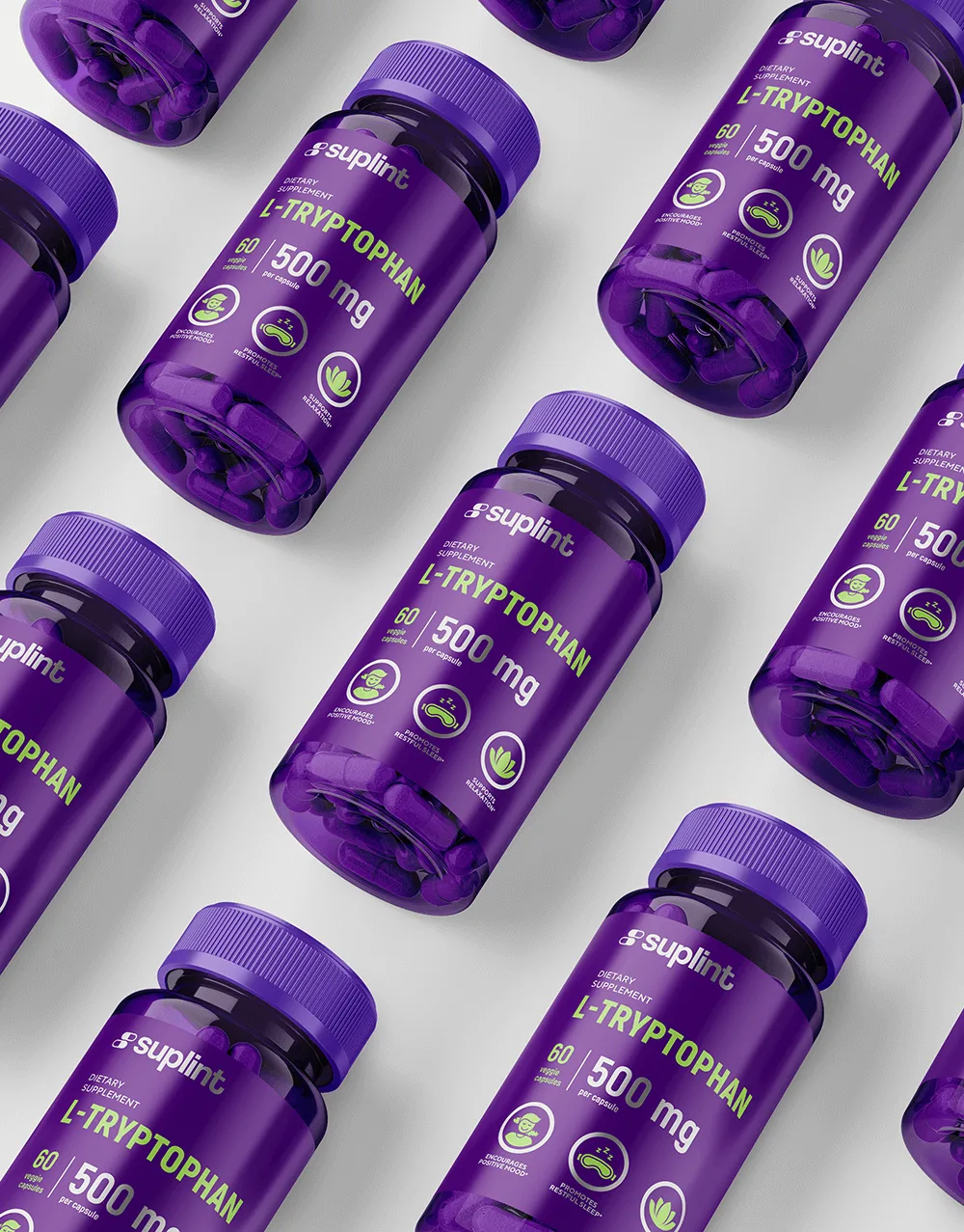 L-tryptophan, 60 capsules - laying down L tryptophan png L-tryptophan, 60 capsules - laying down L tryptophan png