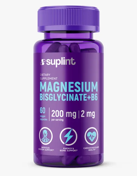 Magnesium + B6, 60 capsules - magnesium png