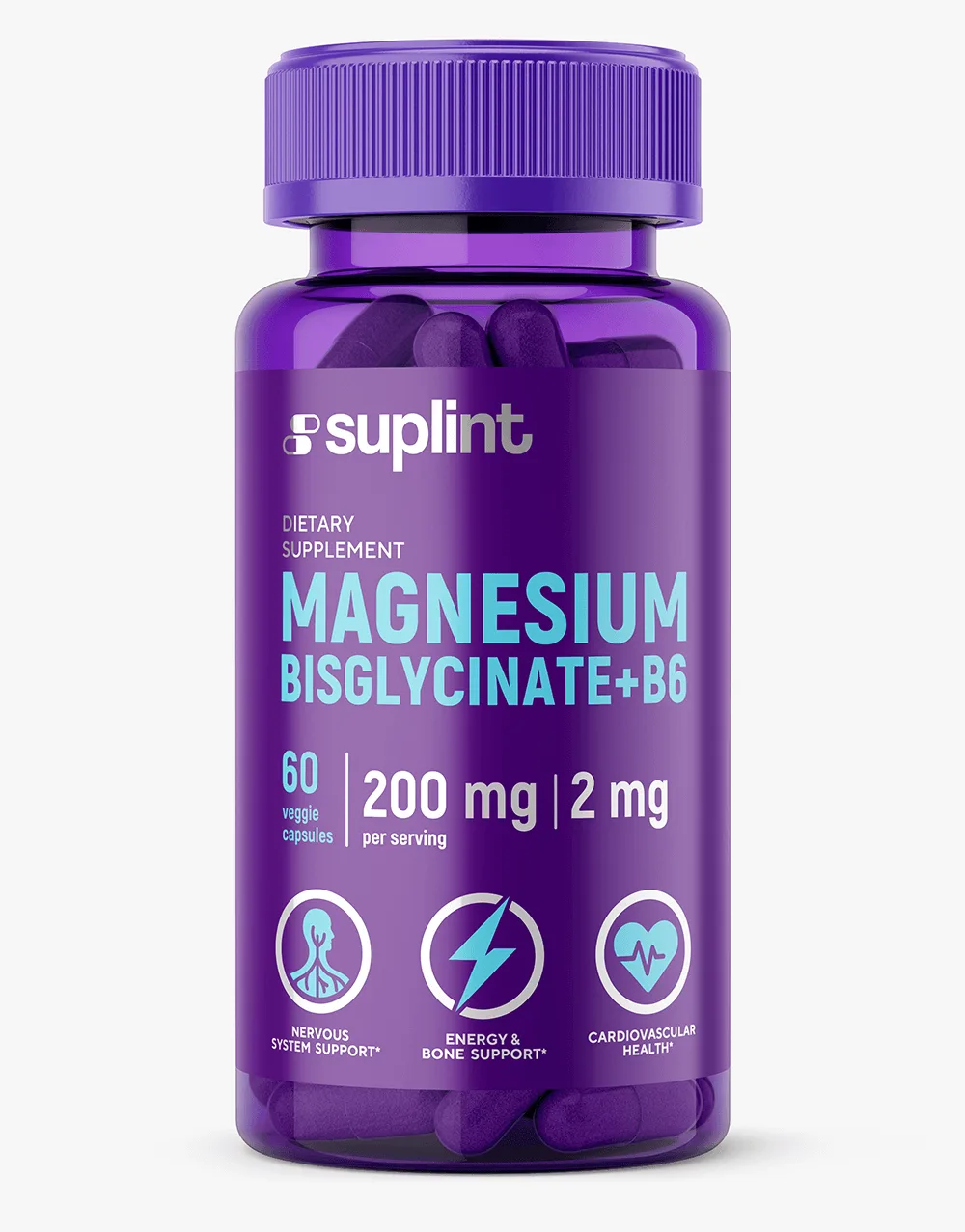 Magnesium + B6, 60 capsules - magnesium png Magnesium + B6, 60 capsules - magnesium png