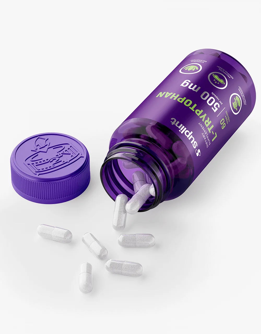 L-tryptophan, 60 capsules - open tryptophan png L-tryptophan, 60 capsules - open tryptophan png