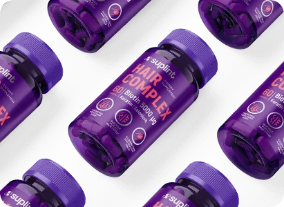 Hair Complex, 60 capsules - small diagonal hair complex png