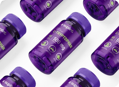 L-tryptophan, 60 capsules - small diagonal l tryptophan png