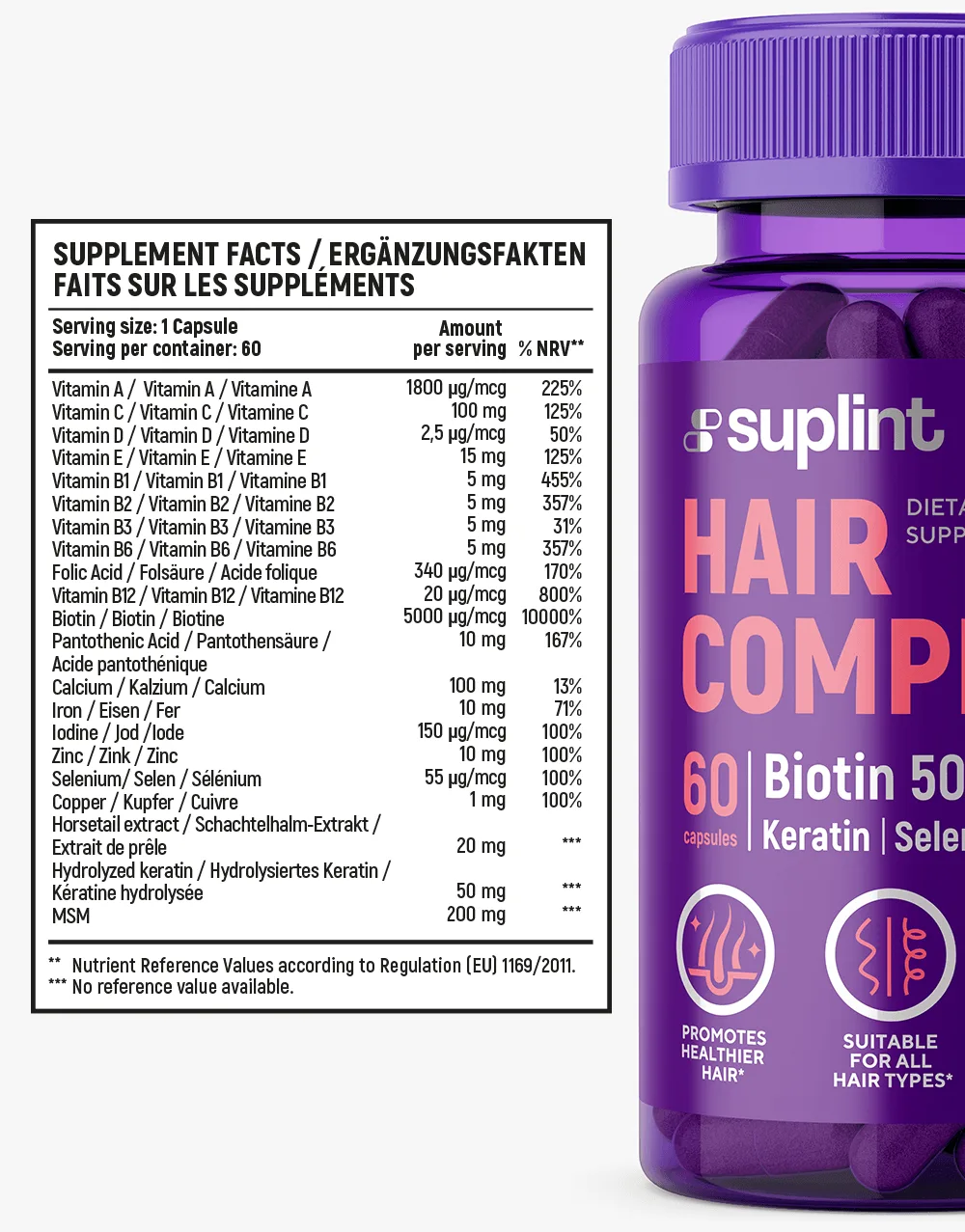 Hair Complex, 60 capsules - table hair complex png Hair Complex, 60 capsules - table hair complex png