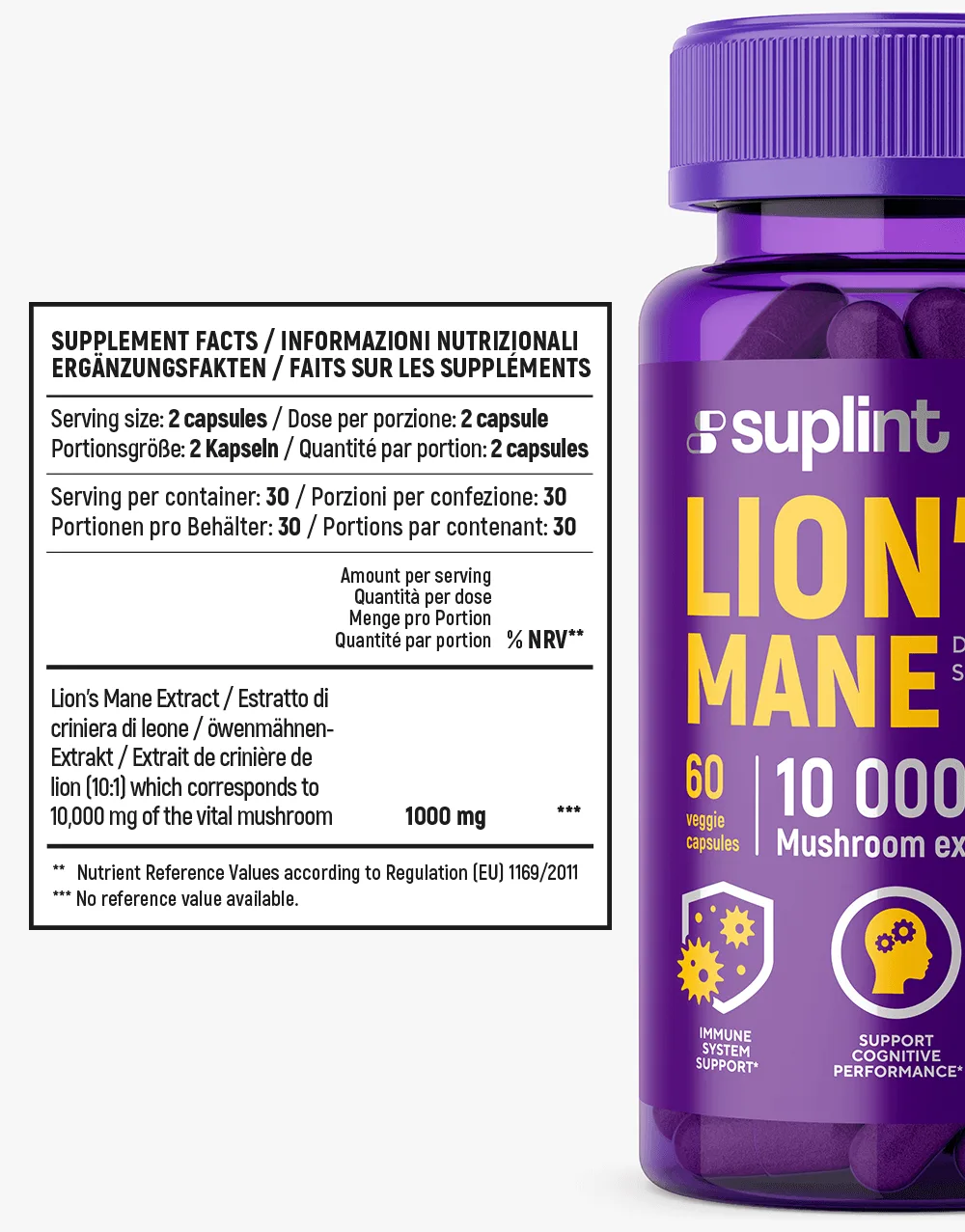 Lion's Mane, 60 capsules - table lions mane png Lion's Mane, 60 capsules - table lions mane png