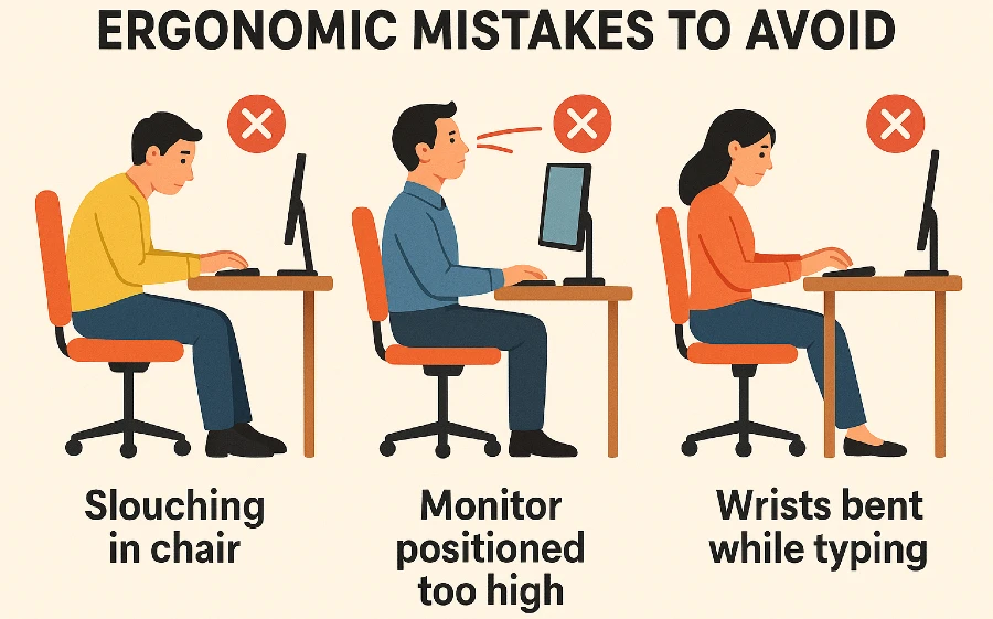 Tips for Preventing Back Pain in the Workplace - common mistakes ergonomics Tips for Preventing Back Pain in the Workplace - common mistakes ergonomics